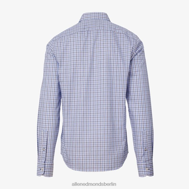 Allen Edmonds Blau unisex untuckit durif Langarmshirt 82J2T167