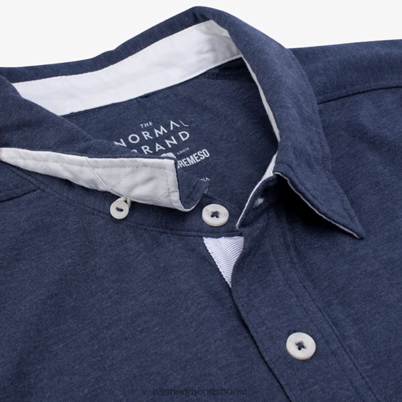 Allen Edmonds Marine unisex Aktives Button-Down-Kurzarmhemd 82J2T204