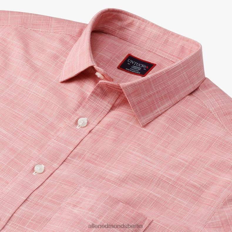 Allen Edmonds Rot unisex untuckit Avellino Langarmshirt 82J2T162