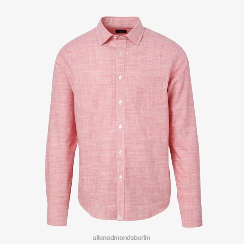 Allen Edmonds Rot unisex untuckit Avellino Langarmshirt 82J2T162
