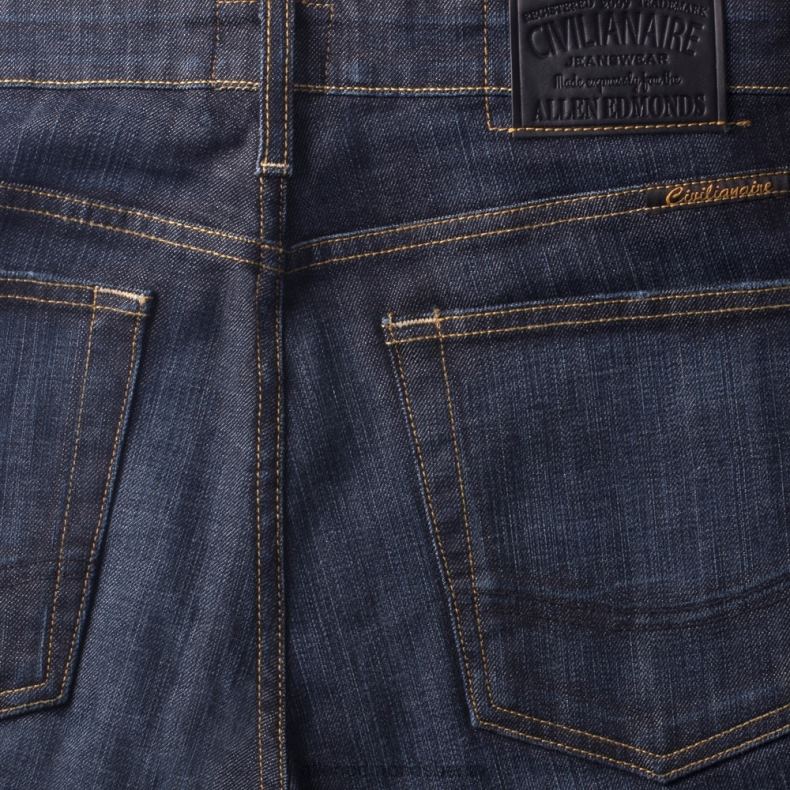 Allen Edmonds Mittelblaue Spülung unisex Civilaire Dean Jeans mit normaler Passform 82J2T182
