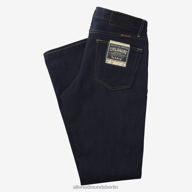 Allen Edmonds überfärbtes Rohblau unisex Civilaire – Slim-Jeans „Walker“ mit geradem Bein in Overdye Raw 82J2T161