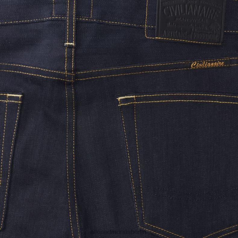 Allen Edmonds überfärbtes Rohblau unisex Civilaire – Slim-Jeans „Walker“ mit geradem Bein in Overdye Raw 82J2T161