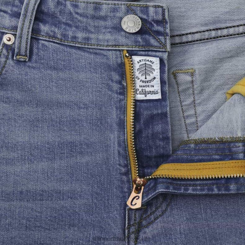 Allen Edmonds mittleres Distressed-Blau unisex Civilaire Walker Slim-Jeans mit gerader Passform 82J2T503