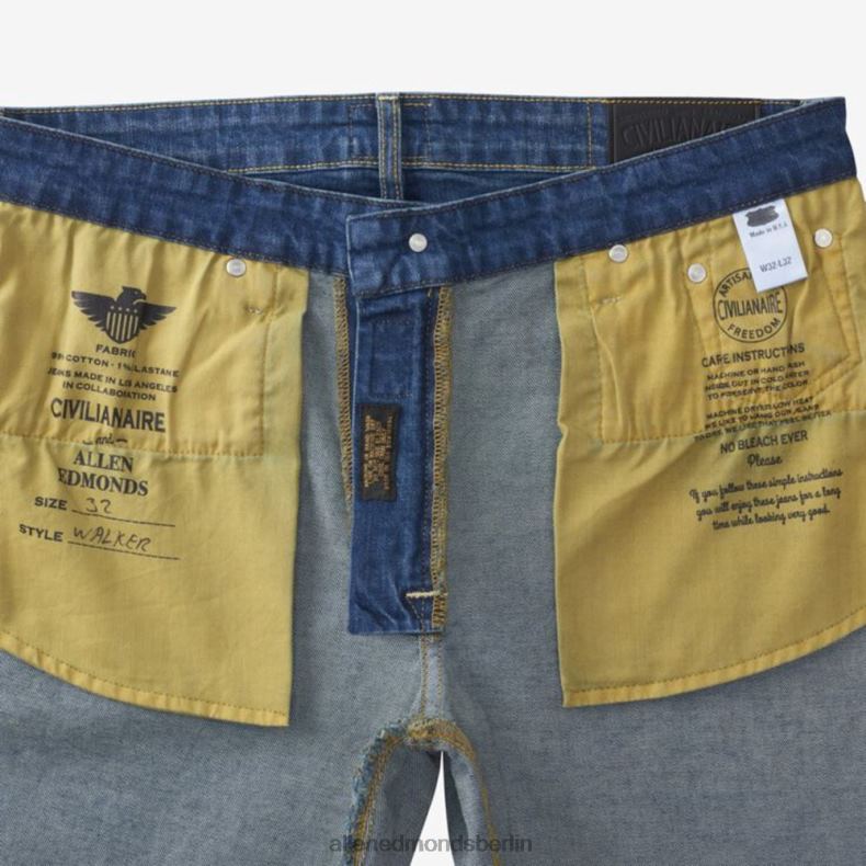 Allen Edmonds mittleres Spülblau unisex Civilaire Walker Slim-Jeans mit gerader Passform 82J2T500