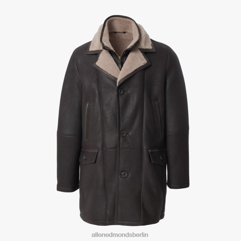 Allen Edmonds Kastanienbraun unisex seidige Shearling-Jacke 82J2T166