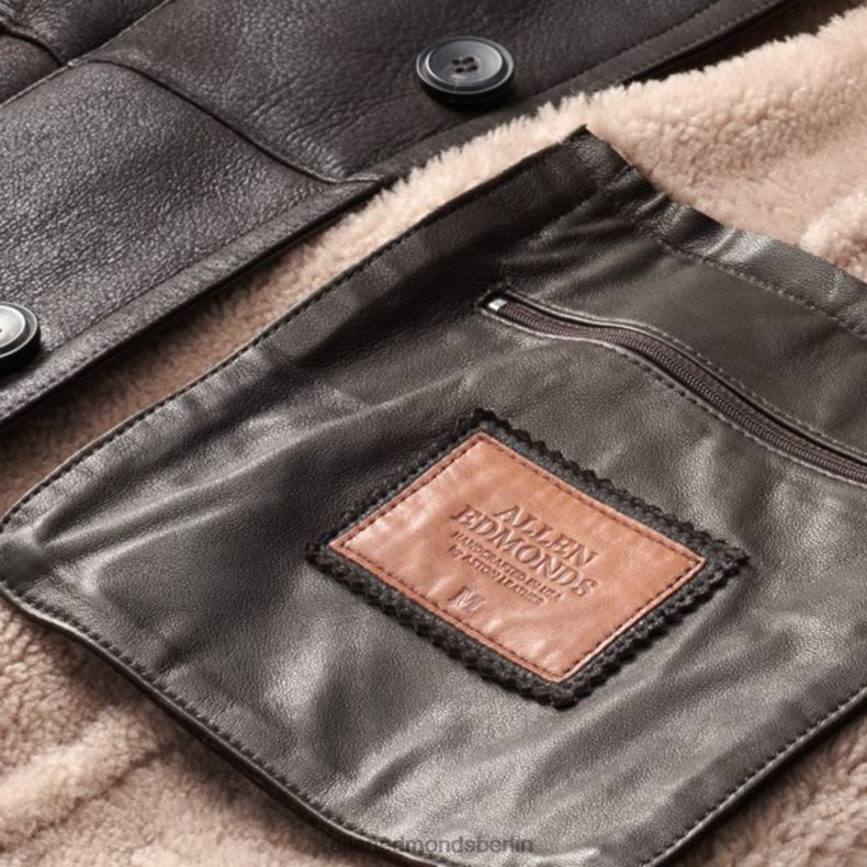 Allen Edmonds Kastanienbraun unisex seidige Shearling-Jacke 82J2T166