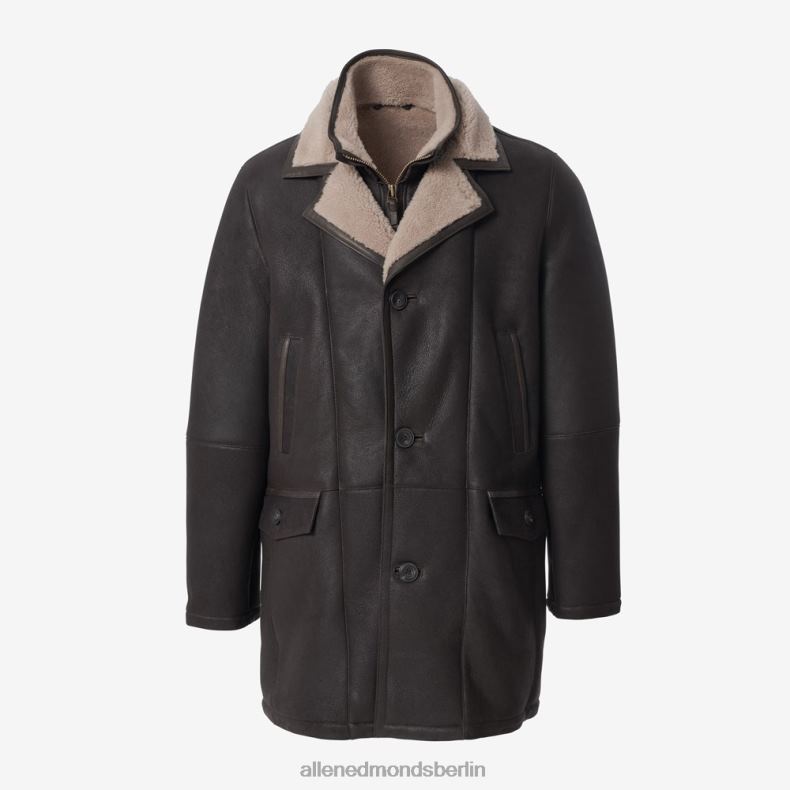 Allen Edmonds Kastanienbraun unisex seidige Shearling-Jacke 82J2T166