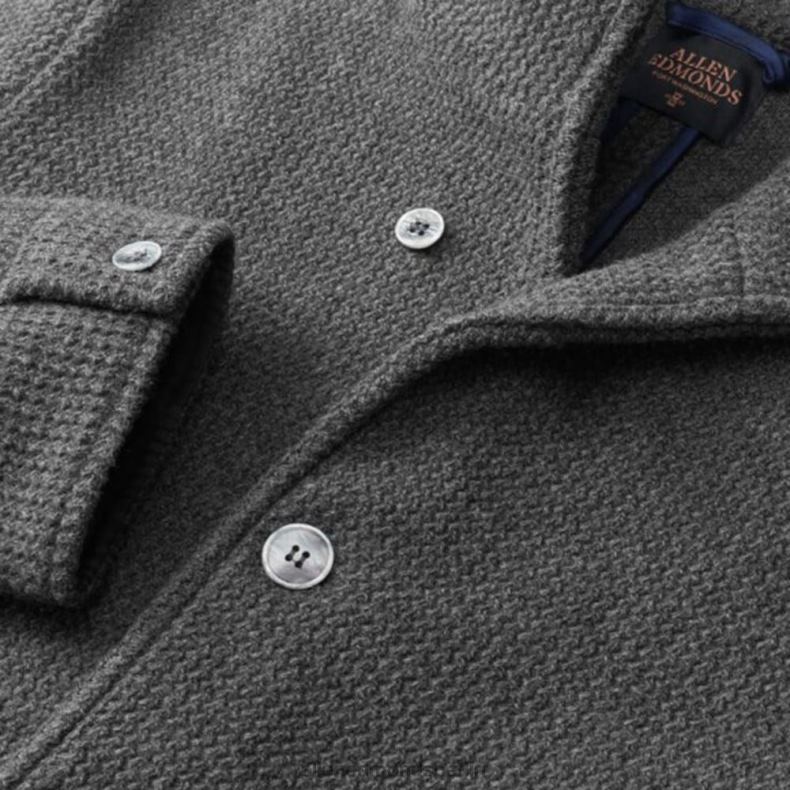 Allen Edmonds Kohlengrau unisex Blazer aus Wollstrick 82J2T178