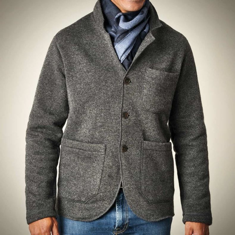 Allen Edmonds Kohlengrau unisex Blazer aus Wollstrick 82J2T178