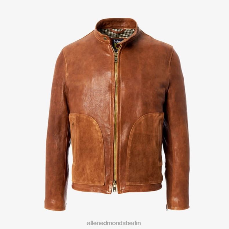 Allen Edmonds braun unisex Cafe-Racer-Jacke 82J2T176