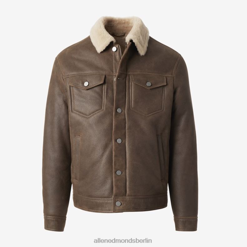 Allen Edmonds braun unisex Trucker-Jacke aus Lammfell 82J2T190