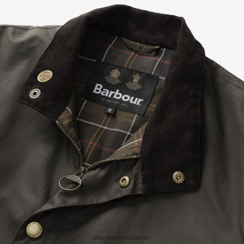 Barbour X Allen Edmonds Olive unisex Sonderedition der gewachsten Jacke aus Evelar 82J2T271