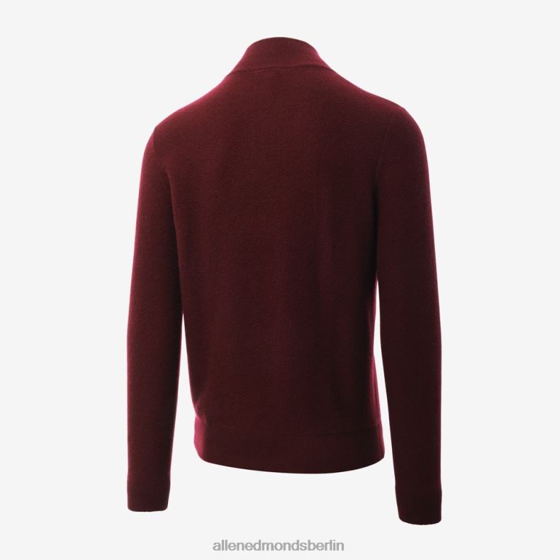 Allen Edmonds Burgund unisex Pullover aus Wolle und Kaschmir mit Viertelreißverschluss 82J2T518