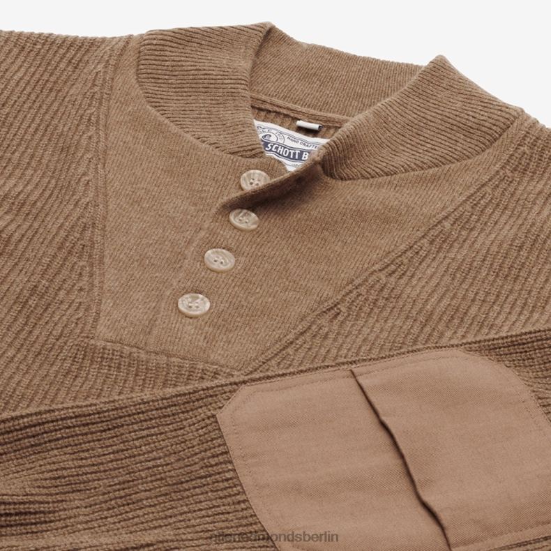 Allen Edmonds Kamel unisex Schott N.Y.C. Militär-Henley-Pullover 82J2T521