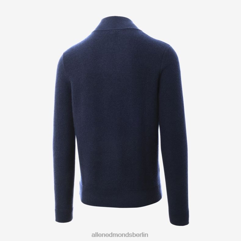 Allen Edmonds Marine unisex Pullover aus Wolle und Kaschmir mit Viertelreißverschluss 82J2T191
