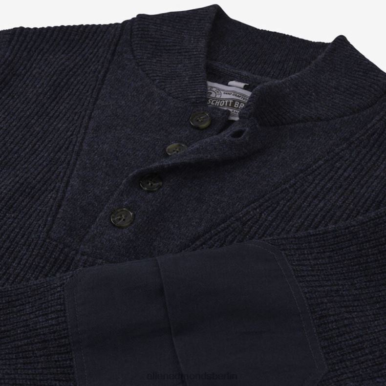 Allen Edmonds Marine unisex Schott N.Y.C. Militär-Henley-Pullover 82J2T519