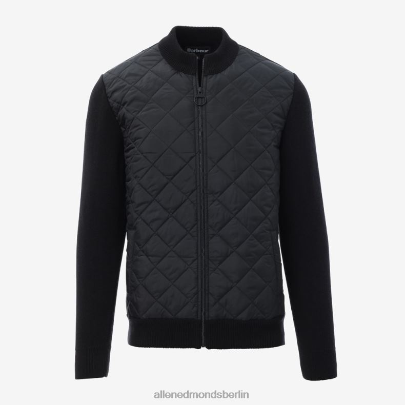 Allen Edmonds Schwarz unisex Barbour-Pullover mit Rautensteppung und durchgehendem Reißverschluss 82J2T253