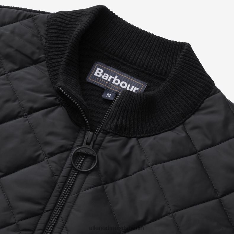 Allen Edmonds Schwarz unisex Barbour-Pullover mit Rautensteppung und durchgehendem Reißverschluss 82J2T253