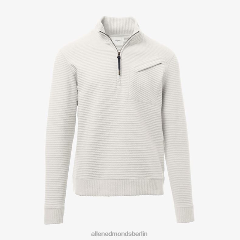 Allen Edmonds weiß getönt unisex Billy Reid gesteppter Pullover mit halbem Reißverschluss 82J2T213