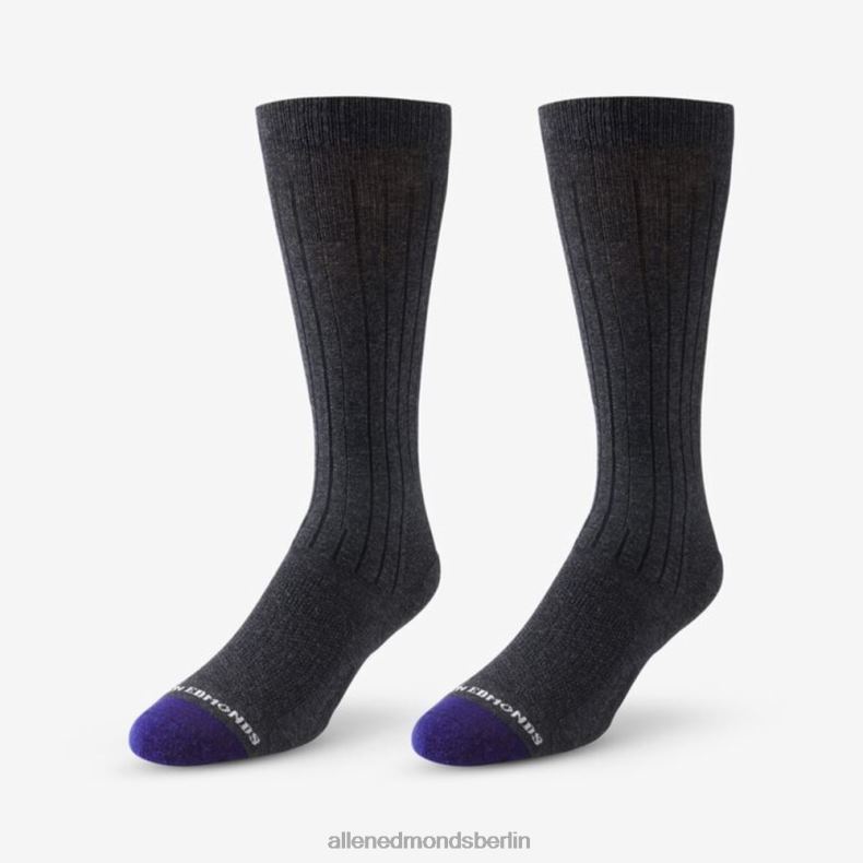 Allen Edmonds Kohlengrau unisex Air Dress-Socken aus Baumwolle in der Mitte der Wade 82J2T512
