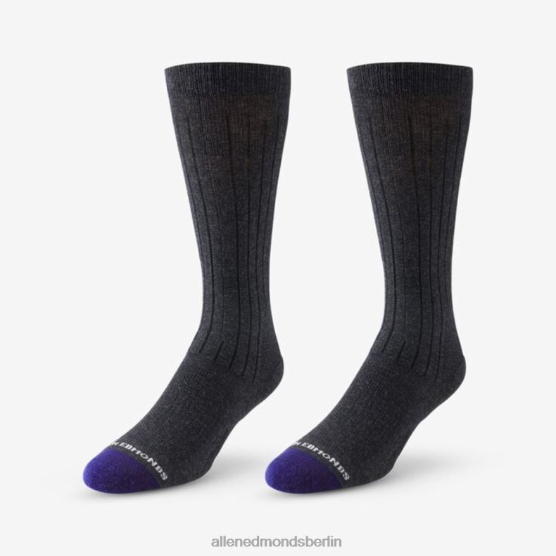 Allen Edmonds Kohlengrau unisex Air Dress-Socken aus Baumwolle in der Mitte der Wade 82J2T512