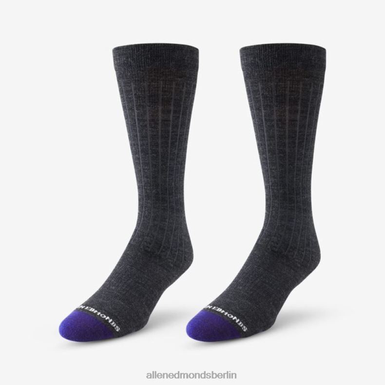 Allen Edmonds Kohlengrau unisex Coole Merino-Kleidersocken bis zur Mitte der Wade 82J2T196