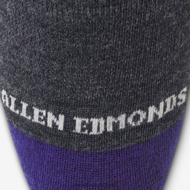 Allen Edmonds Kohlengrau unisex Coole, über die Wade reichende Merino-Kleidersocken 82J2T179