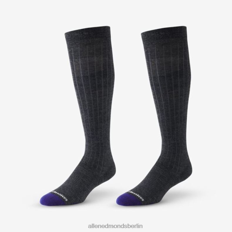 Allen Edmonds Kohlengrau unisex Coole, über die Wade reichende Merino-Kleidersocken 82J2T179