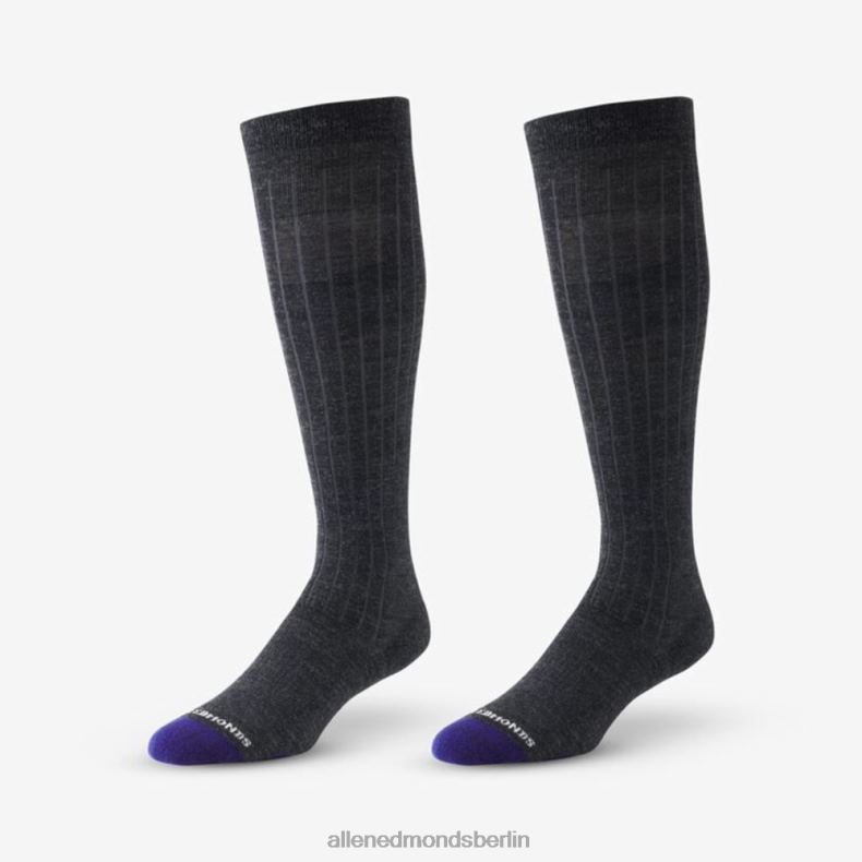 Allen Edmonds Kohlengrau unisex Coole, über die Wade reichende Merino-Kleidersocken 82J2T179