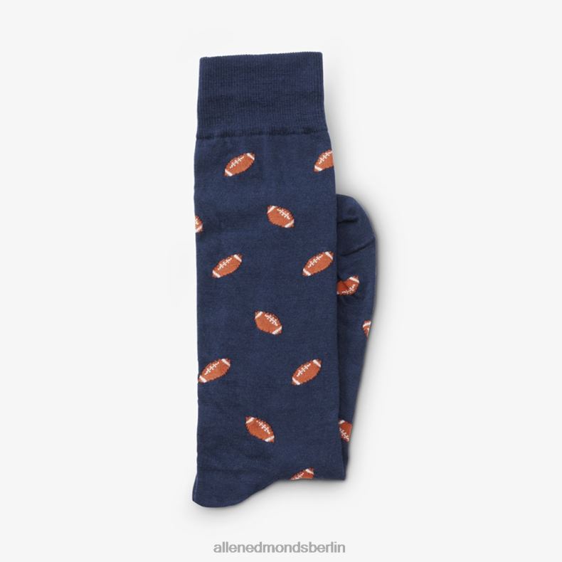 Allen Edmonds Marine unisex Knielange Socken mit Fußballmuster 82J2T183