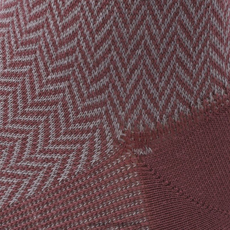 Allen Edmonds Merlot-Fischgrätenmuster unisex Knielange Socken mit Fischgrätenmuster 82J2T181