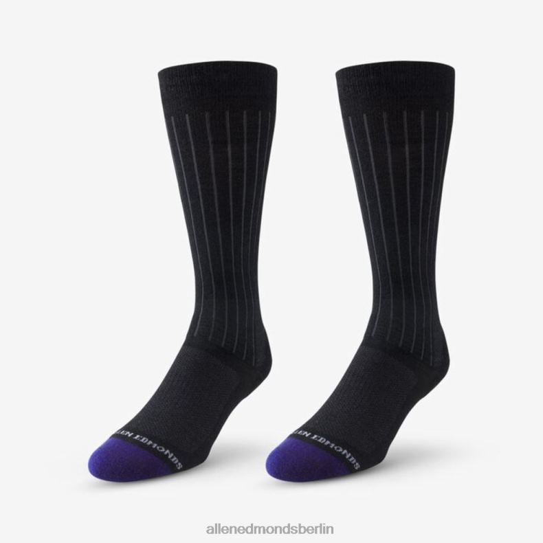 Allen Edmonds Schwarz unisex Air Dress-Socken aus Baumwolle in der Mitte der Wade 82J2T511