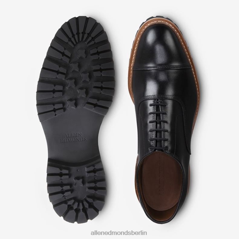 Allen Edmonds schwarzes Leder Männer Anzugschuh mit Park Avenue-Signatur und Stollen 82J2T40