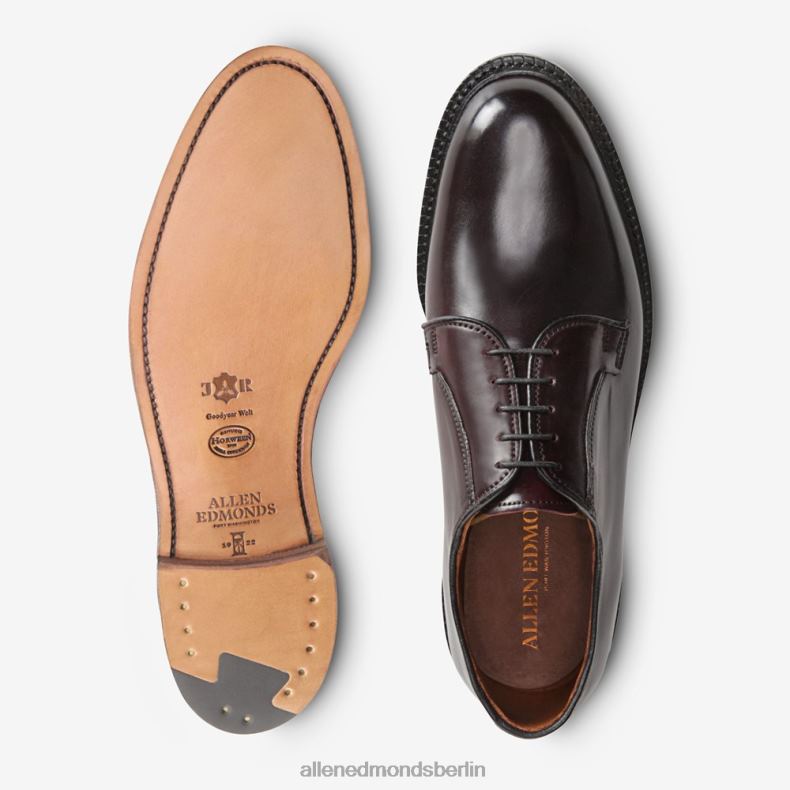 Allen Edmonds Burgunder Cordovan Männer Leeds Shell Cordovan Derby-Schuh 82J2T402