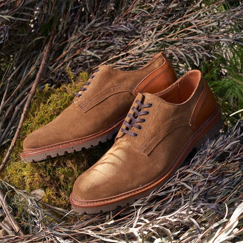 Allen Edmonds Cognac-Schnupftabak Männer Discovery-Derby-Schuh aus Wildleder 82J2T110