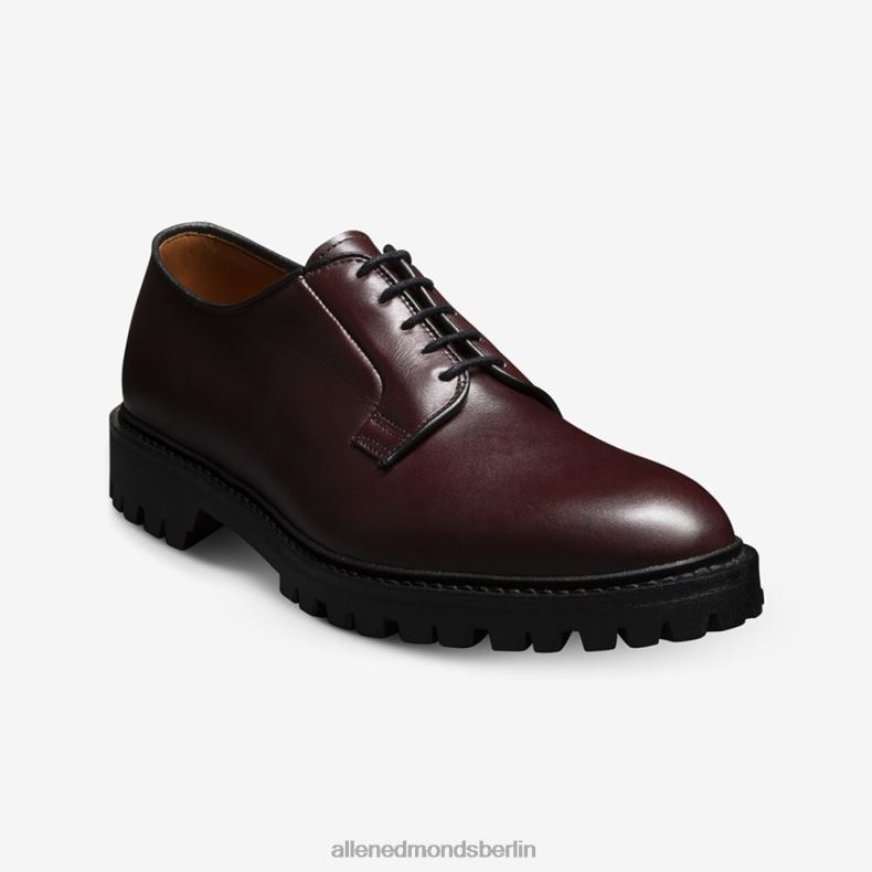 Allen Edmonds burgunderfarbenes Leder Männer Lennon Lug Derby 82J2T105