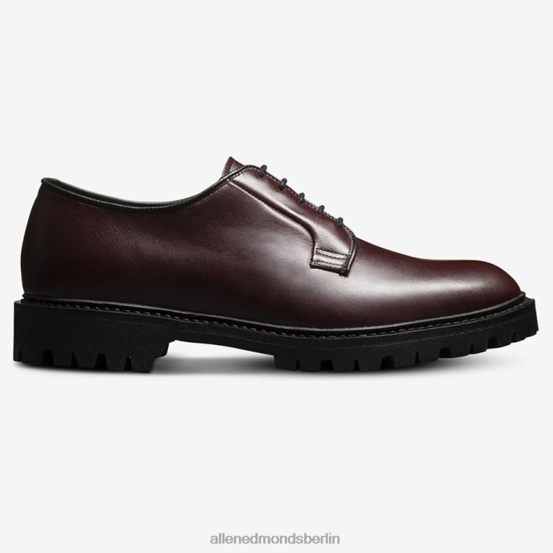 Allen Edmonds burgunderfarbenes Leder Männer Lennon Lug Derby 82J2T105