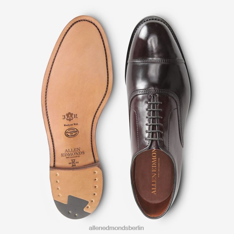 Allen Edmonds Burgunder Cordovan Männer Park Avenue Oxford-Kleiderschuh aus Shell-Cordovan mit Captoe 82J2T277