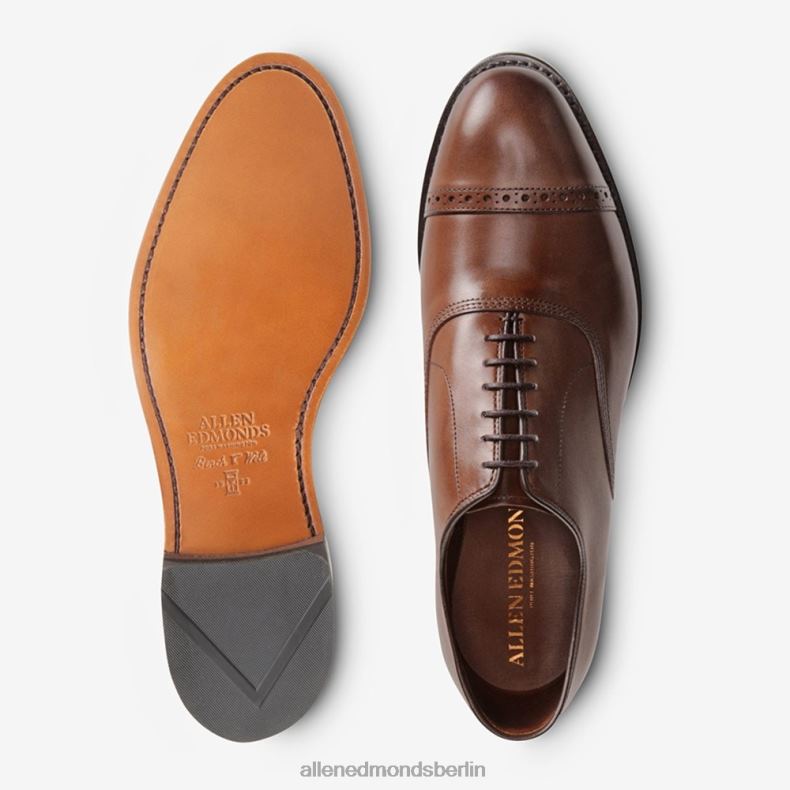 Allen Edmonds Kaffeebraun Männer Fifth Avenue Oxford-Schuh mit Kappenkappe 82J2T313