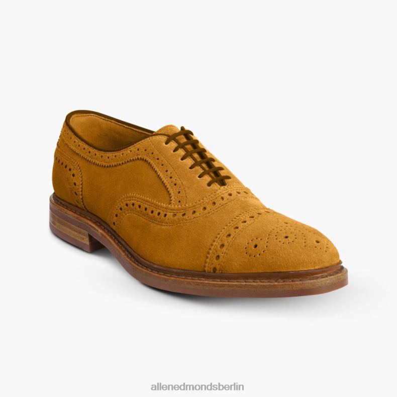Allen Edmonds Kurkuma-Wildleder Männer Strandmok Cap-Toe-Oxford mit Dainite-Gummisohle 82J2T247