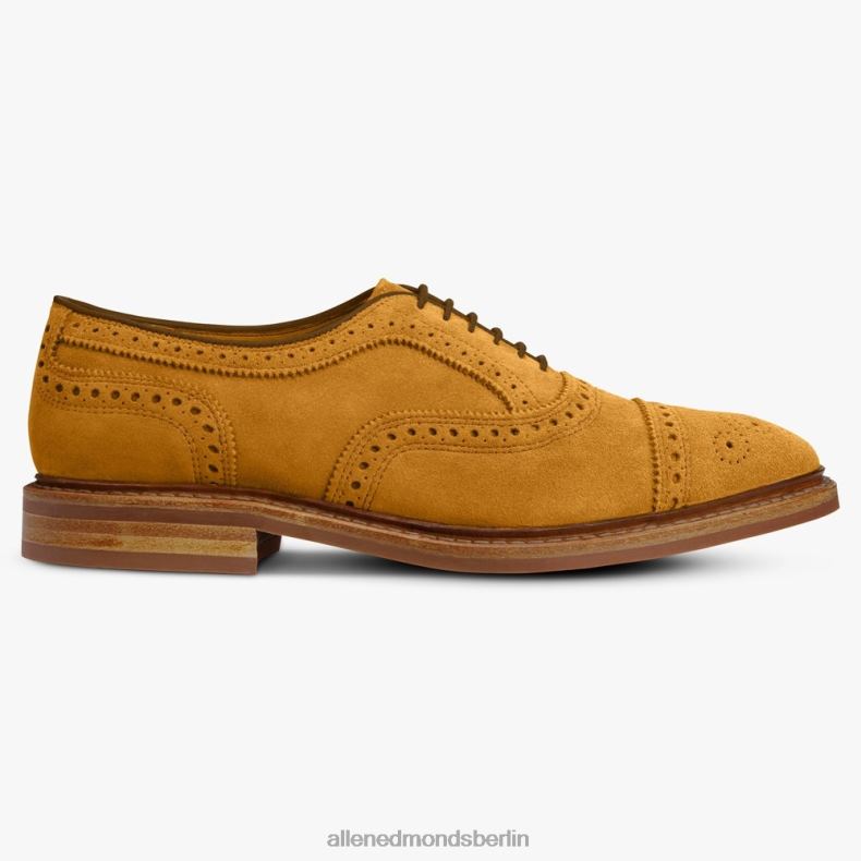 Allen Edmonds Kurkuma-Wildleder Männer Strandmok Cap-Toe-Oxford mit Dainite-Gummisohle 82J2T247
