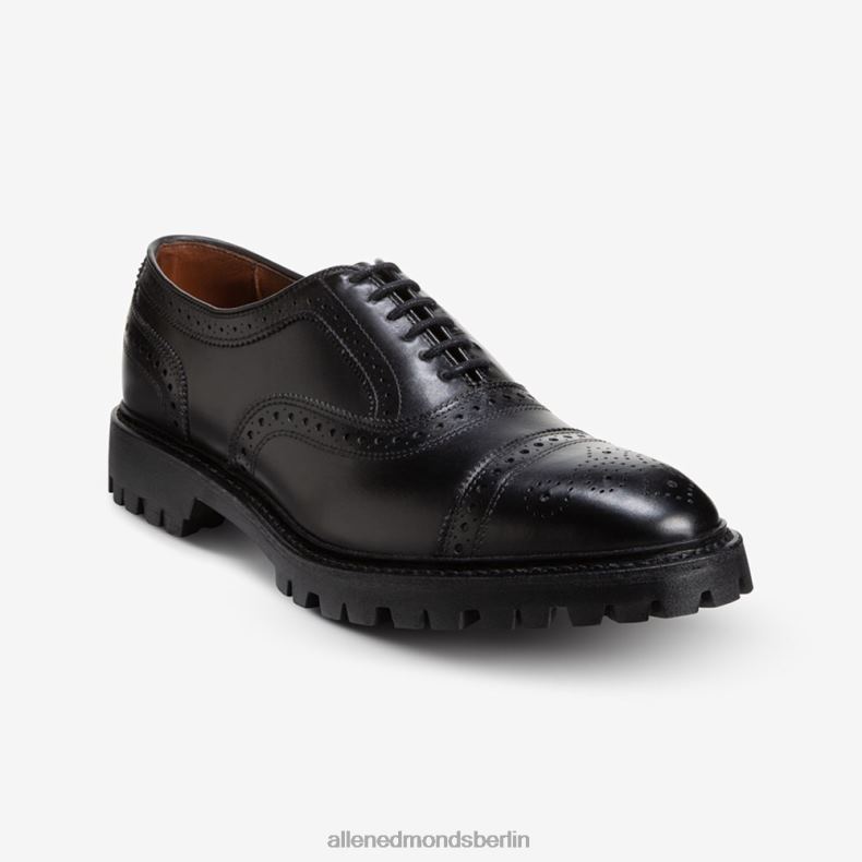 Allen Edmonds Schwarz Männer Strand-Oxford-Schuh mit Captoe und Profilsohle 82J2T36