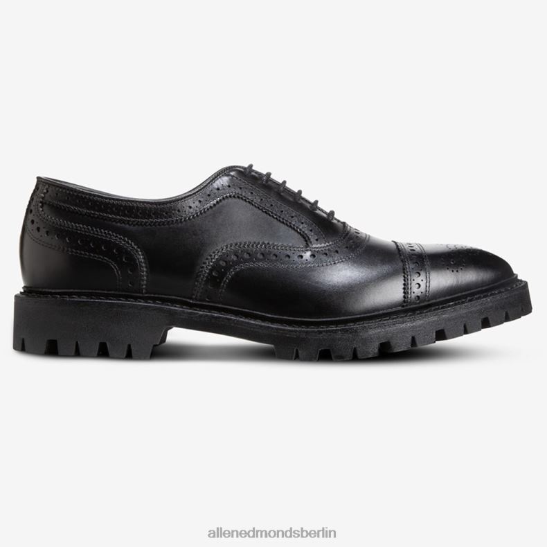 Allen Edmonds Schwarz Männer Strand-Oxford-Schuh mit Captoe und Profilsohle 82J2T36