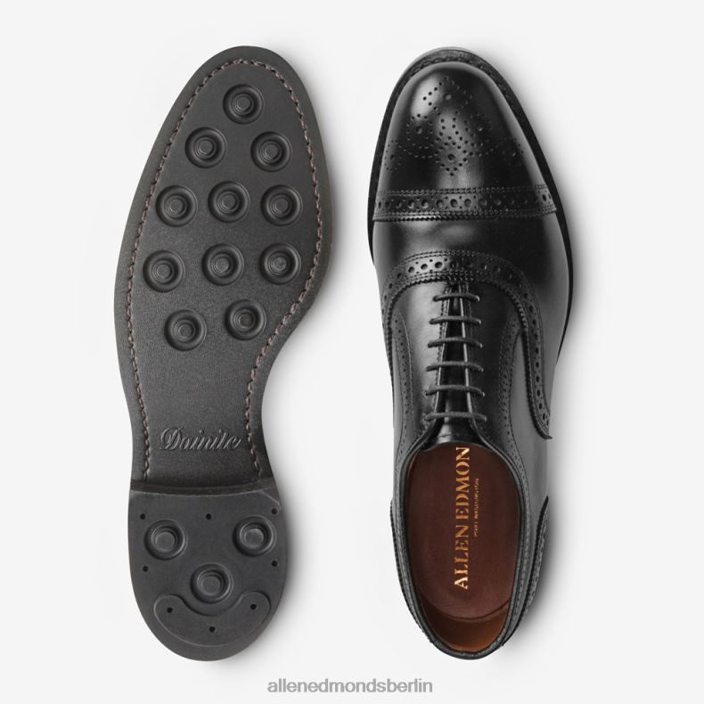 Allen Edmonds Schwarz Männer Strand-Oxford-Schuh mit Zehenkappe und Dainite-Sohle 82J2T29