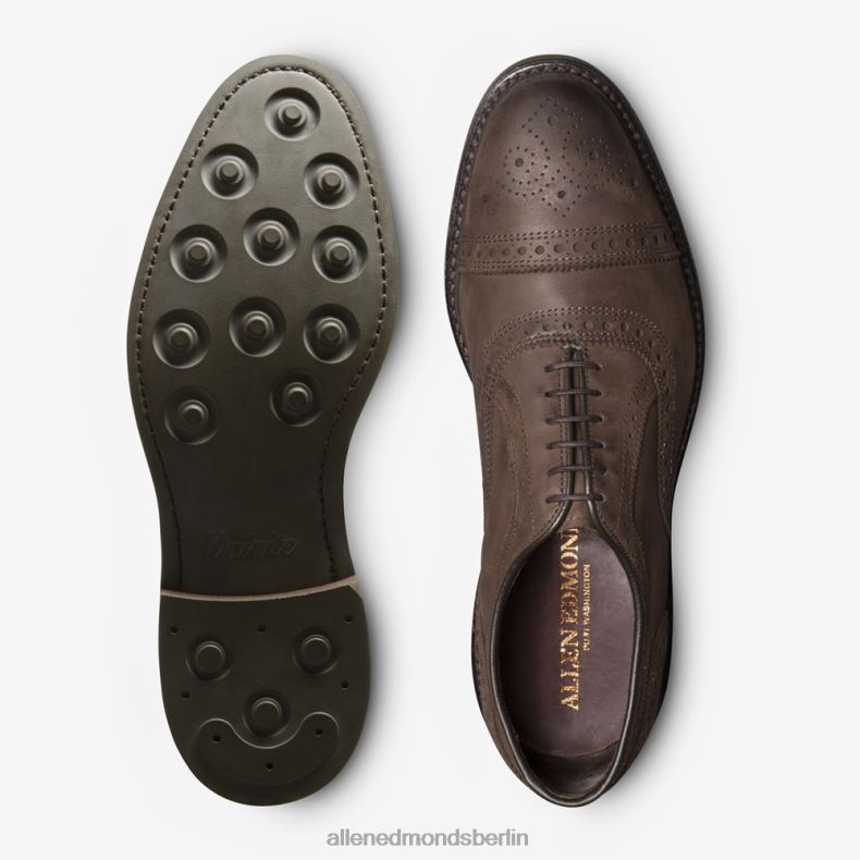 Allen Edmonds braunes Nubuk Männer Strandmok Cap-Toe-Oxford mit Dainite-Gummisohle 82J2T228