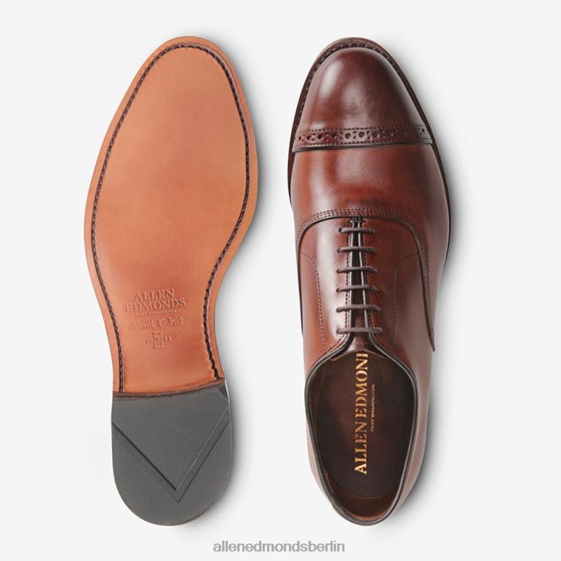 Allen Edmonds dunkles Chili Männer Fifth Avenue Oxford-Schuh mit Kappenkappe 82J2T312