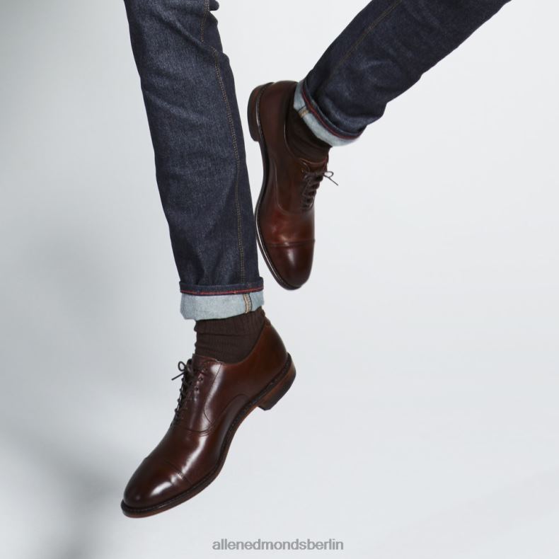 Allen Edmonds dunkles Chili Männer Park Avenue Oxford-Schuh mit Kappenkappe 82J2T1