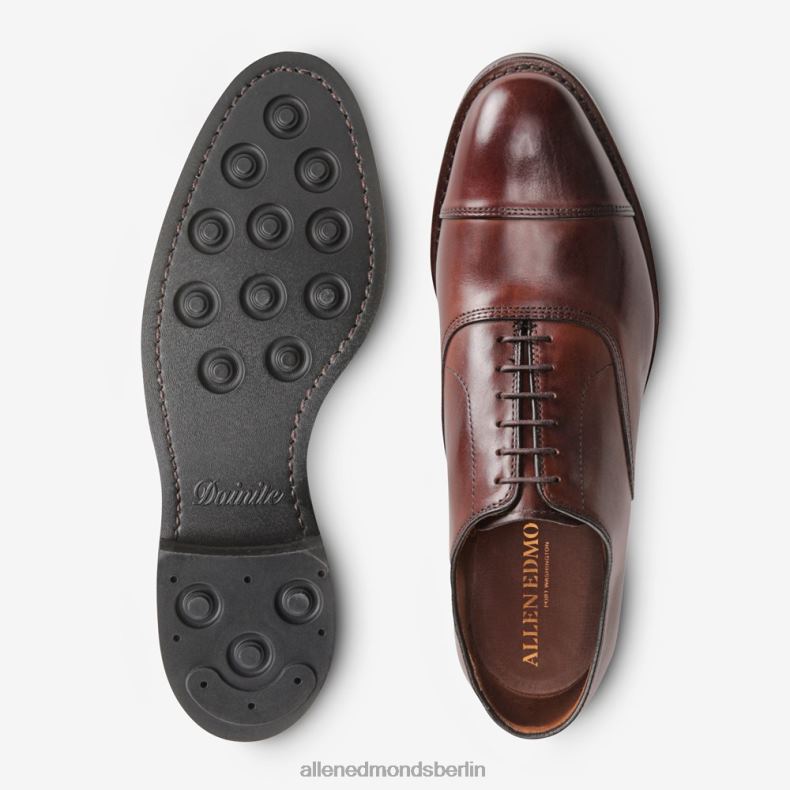 Allen Edmonds dunkles Chili Männer Park Avenue Oxford-Schuh mit Zehenkappe und Dainite-Sohle 82J2T12