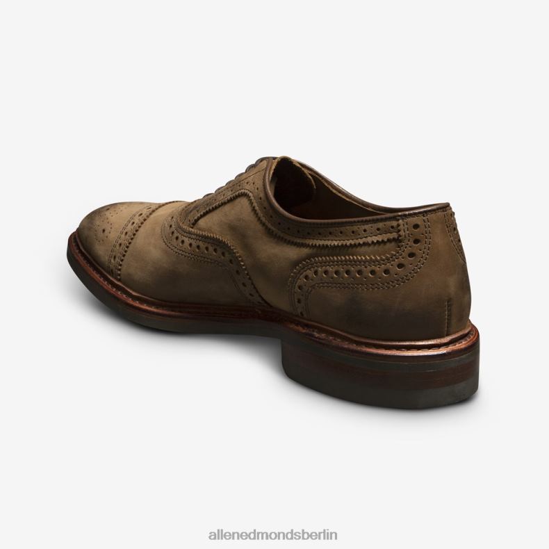 Allen Edmonds hellbraunes Nubuk Männer Strandmok Cap-Toe-Oxford mit Dainite-Gummisohle 82J2T244